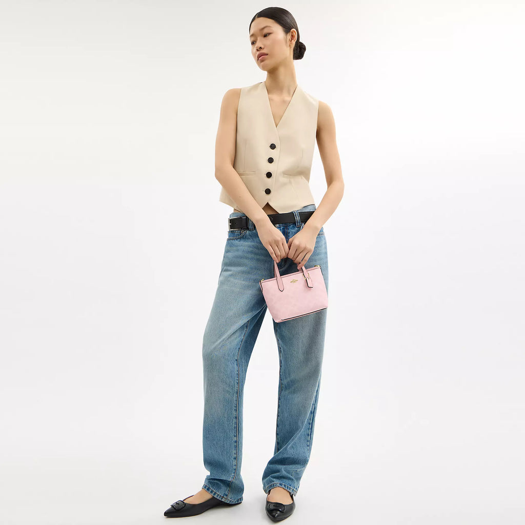 Coach Outlet City Mini Tote Bag In Signature Canvas