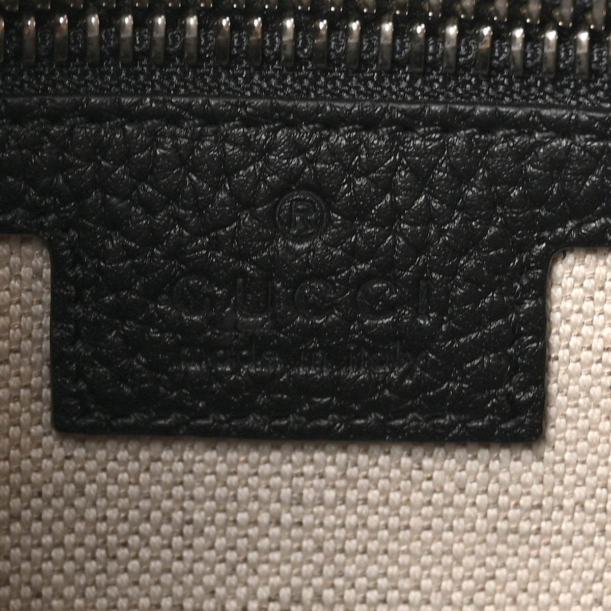 Monogram Jumbo GG Textured Dollar Calfskin Crossbody Bag Black