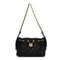 Caviar Quilted Mini Chanel 25 Handbag Black