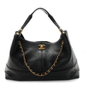 Calfskin Quilted Small Coco Base Shopping Bag Black