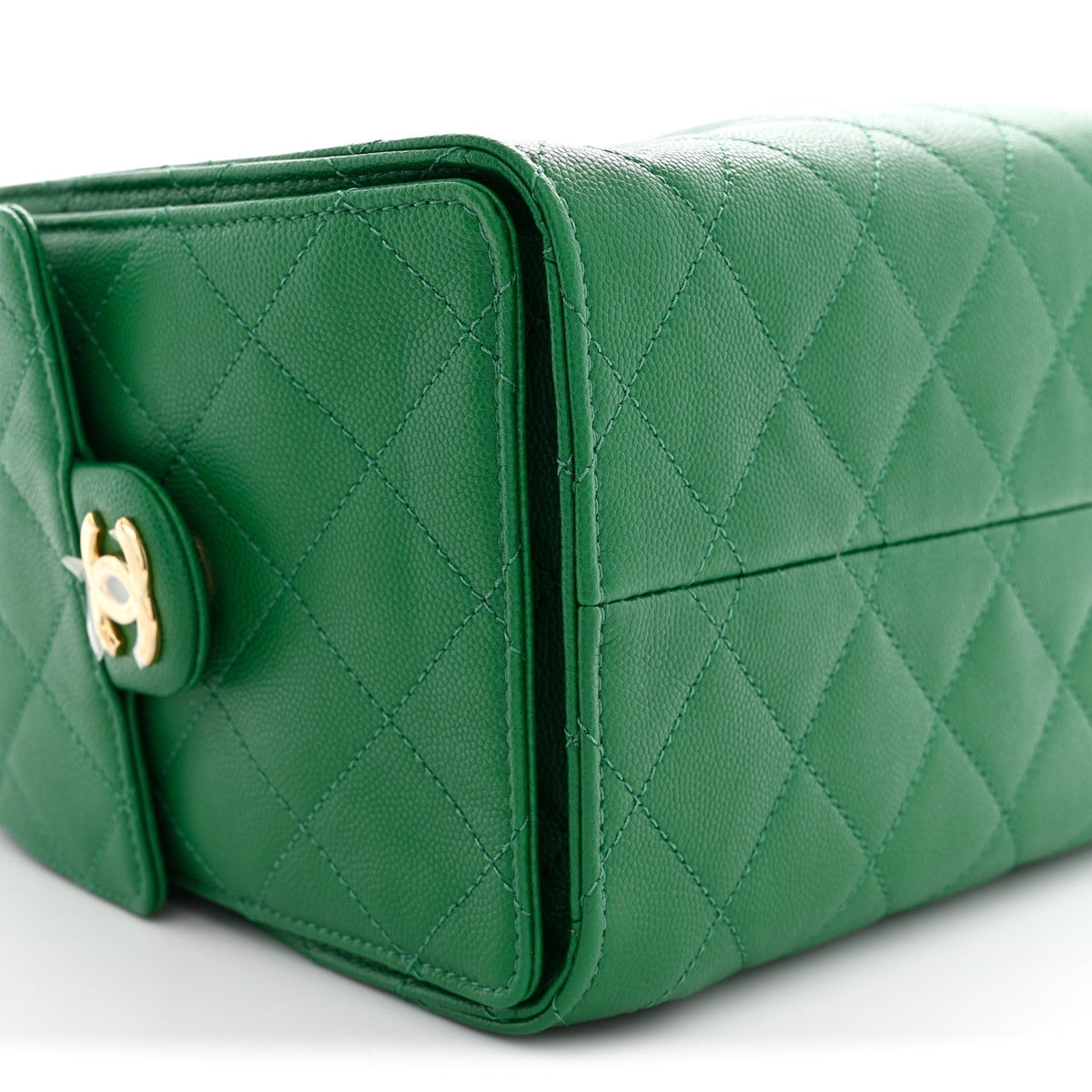 Caviar Quilted Small Chanel 25 Handbag Green