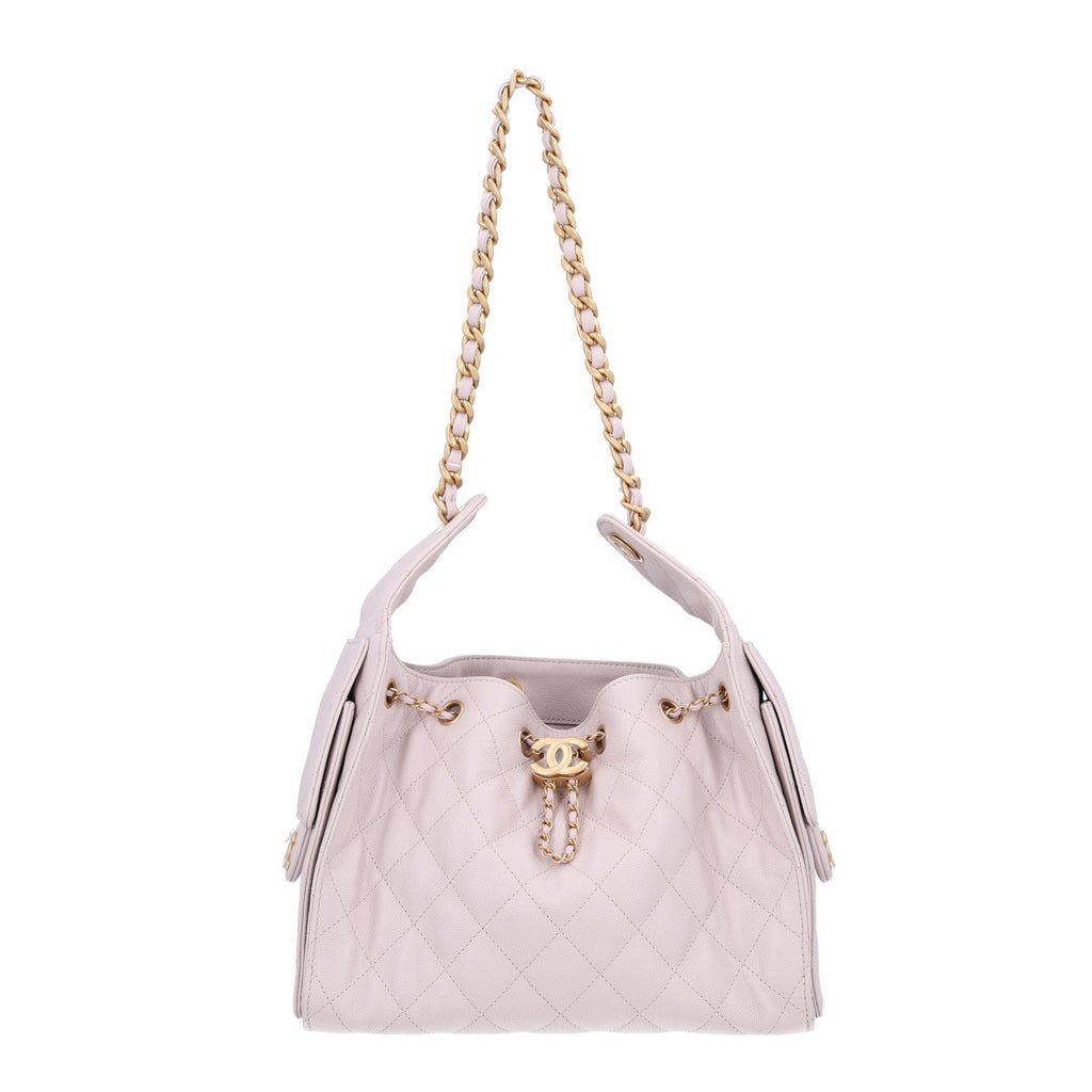 Caviar Quilted Small Chanel 25 Handbag Lilas Lilac
