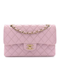 Caviar Quilted Small Double Flap Pink