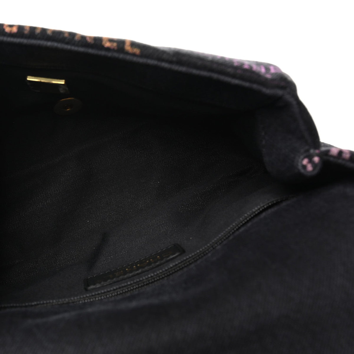 Denim Quilted Denim Mood Mini Rectangular Flap Black Multicolor