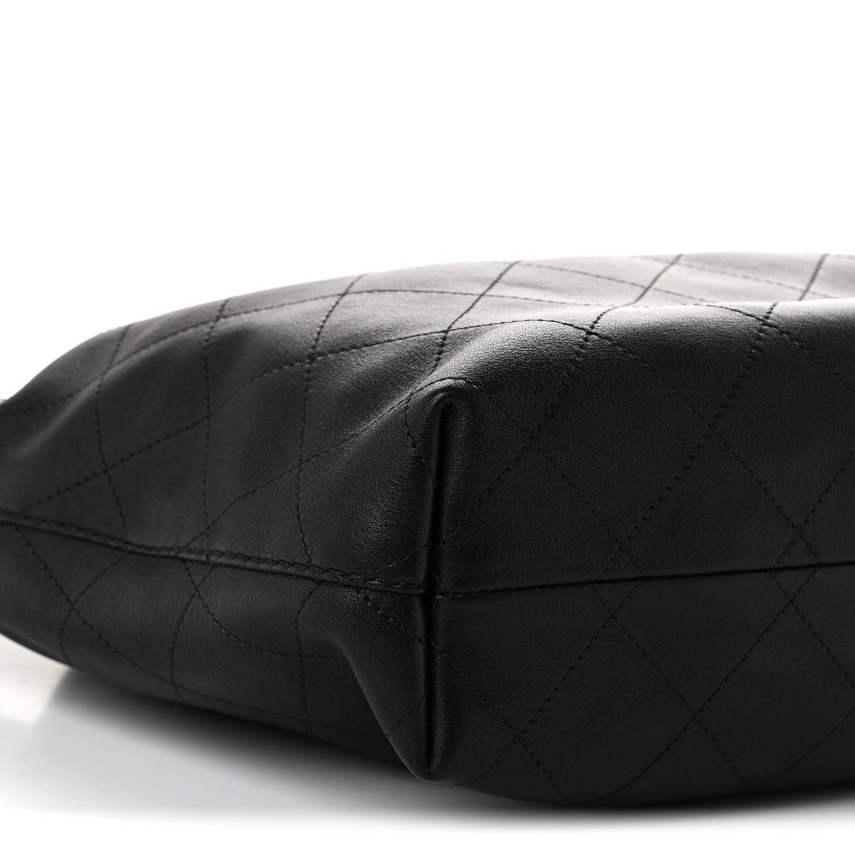 Calfskin Quilted Maxi Hobo Black