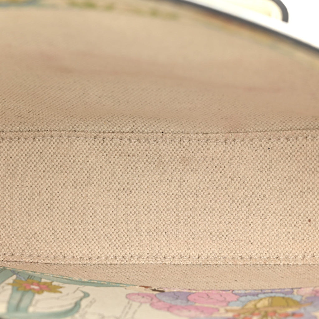 New Shangai Calfskin Tiger Savanah Web Mini Horsebit 1955 Shoulder Bag Chalky White Multicolor