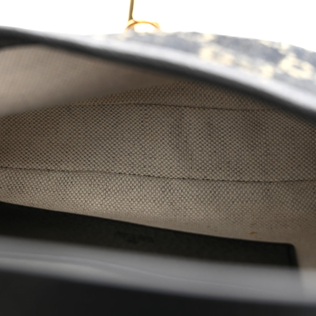 Jacquard Black Denim GG Monogram Textured Dollar Calfskin Mini Jackie 1961 Hobo Black Ivory