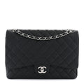 Caviar Quilted Maxi Double Flap Black