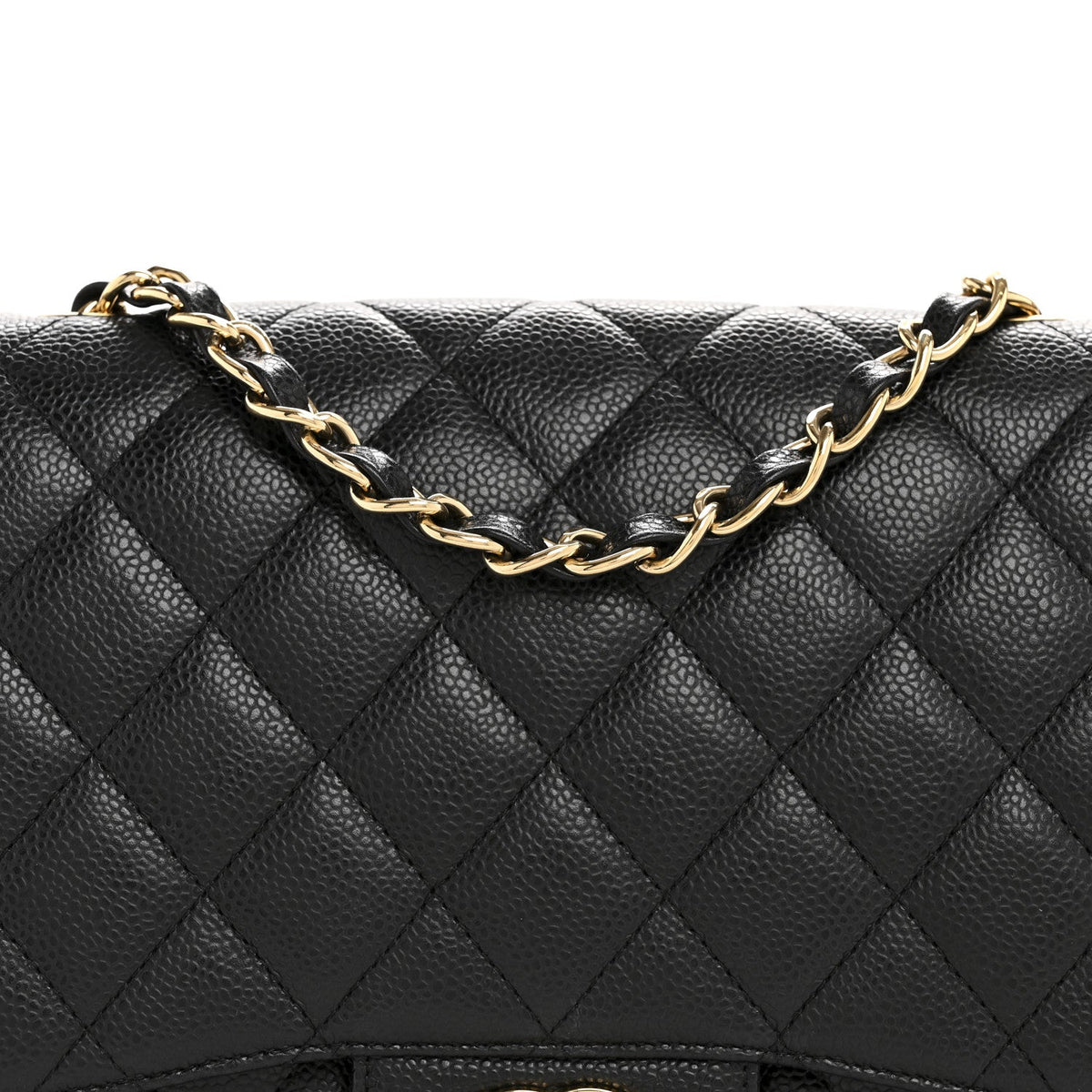 Caviar Quilted Jumbo Single Flap Black