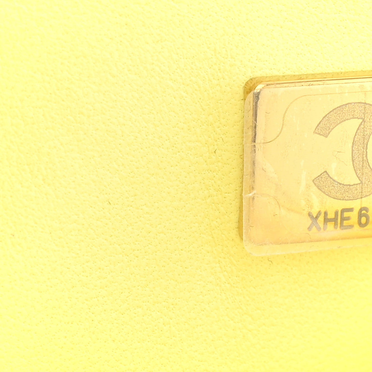 Lambskin Quilted Mini Chain Top Handle Rectangular Flap Light Yellow