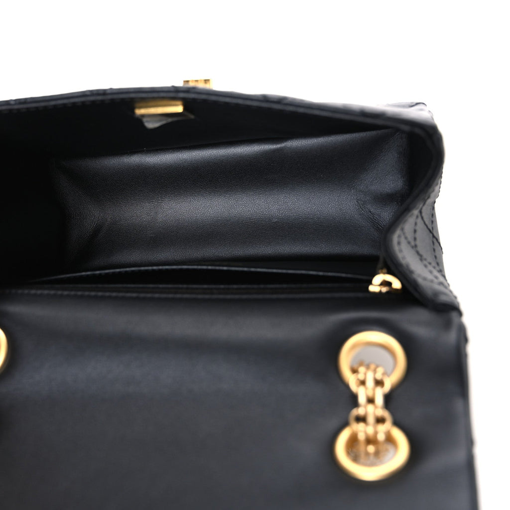 Calfskin Quilted 2.55 Reissue Mini Flap Black