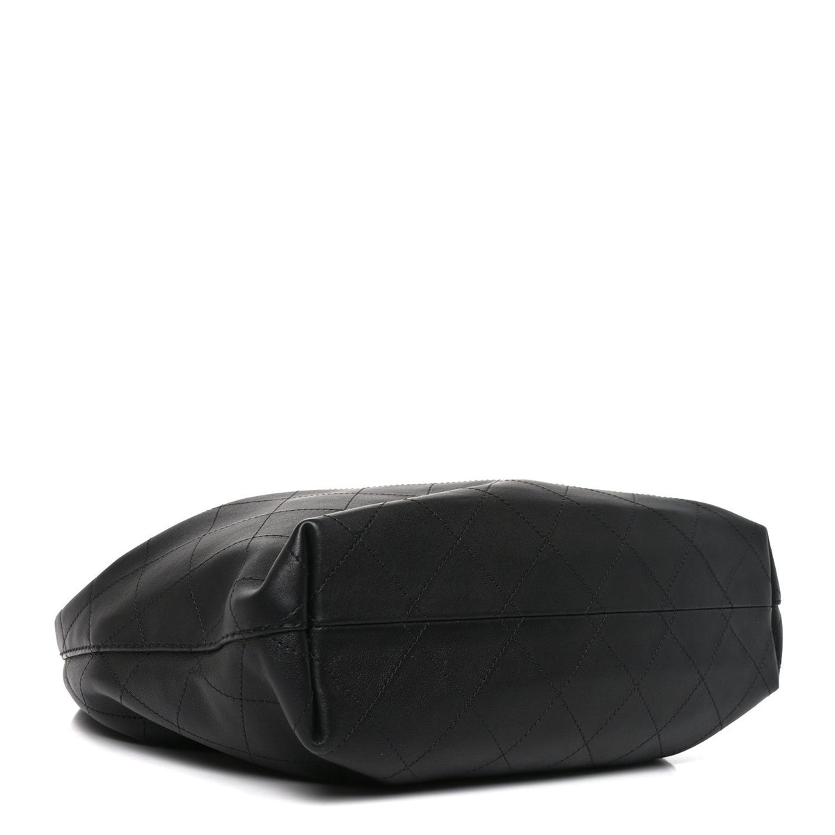 Calfskin Quilted Small Maxi Hobo Black