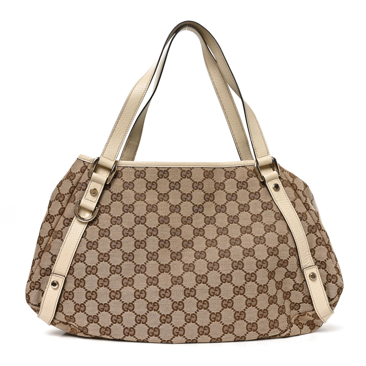 Monogram Medium Abbey Shoulder Bag Off White