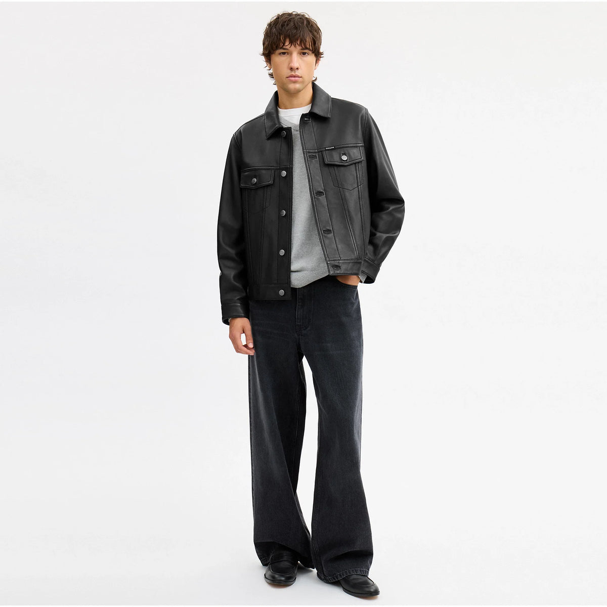 Coach Outlet Leather Trucker Jacket
