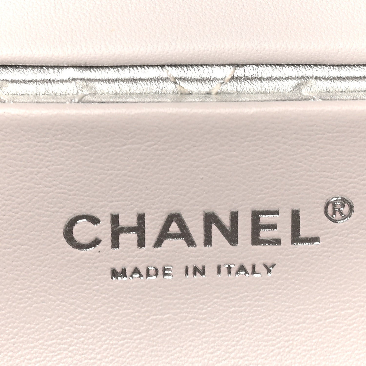 Metallic Lambskin Quilted Barrel Crossbody Bag Silver