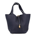 Taurillon Clemence Picotin Lock 22 MM Bleu Nuit