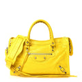 Agneau Classic Silver Hardware City S Jaune Soleil