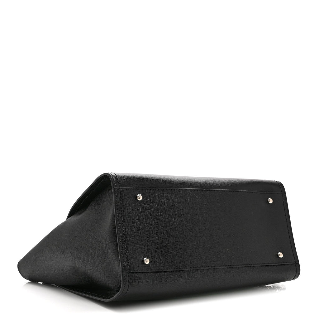 Caviar Small Studded Deauville Tote Black
