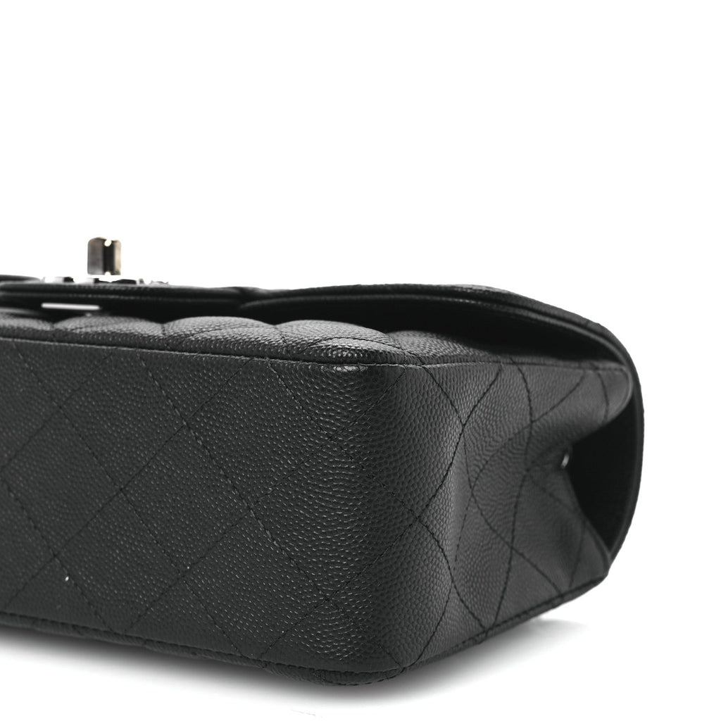 Caviar Quilted Mini Rectangular Flap Black