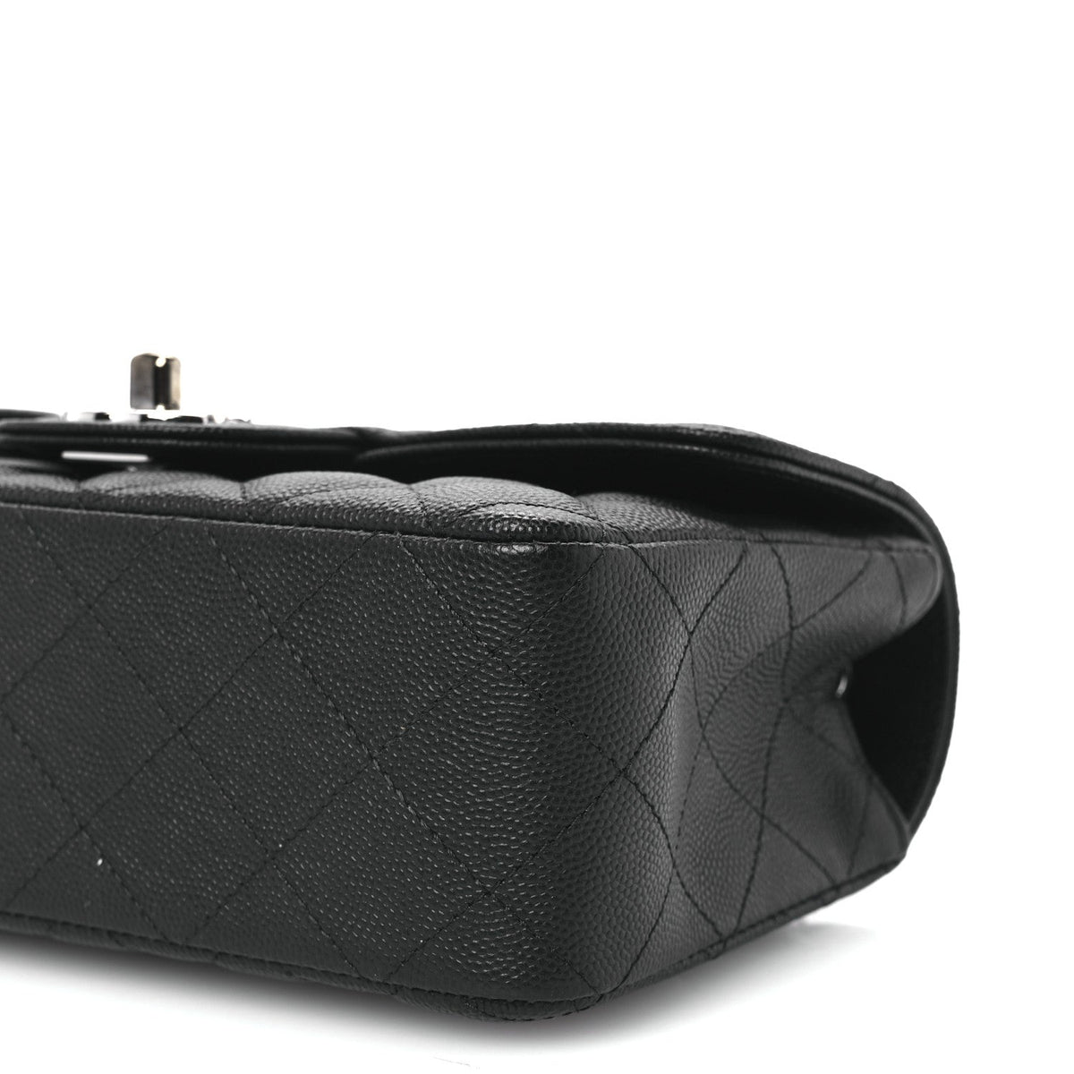 Caviar Quilted Mini Rectangular Flap Black