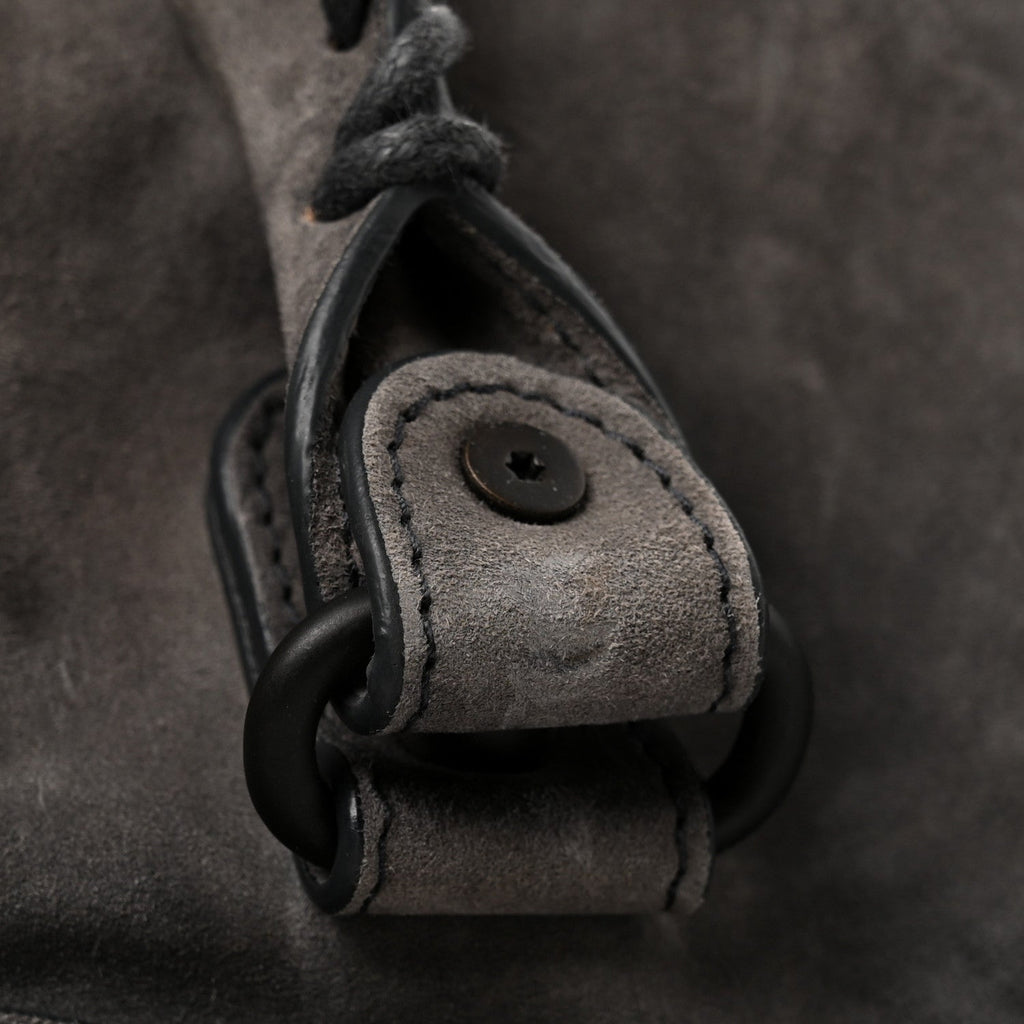 Waxed Suede Calfskin Classic Hardware Medium Le City Storm Grey