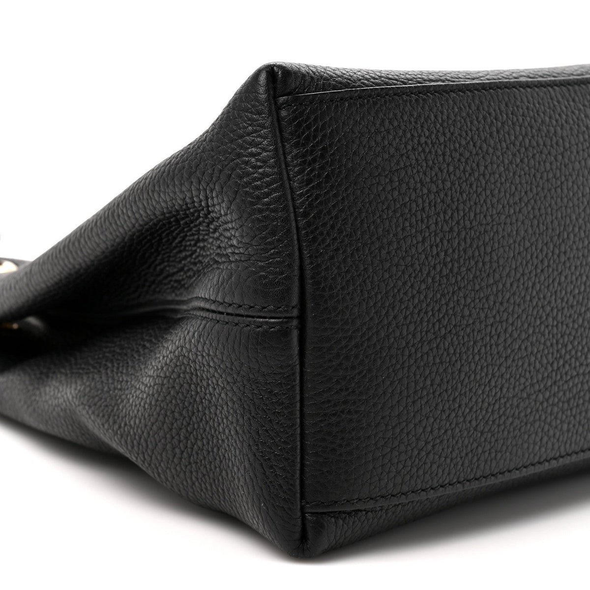 Pebbled Calfskin Medium Soho Chain Shoulder Bag Black