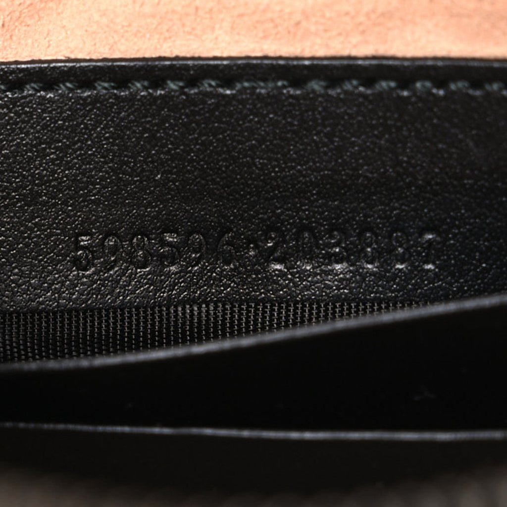 Calfskin Matelasse Mini GG Marmont Chain Crossbody Bag Black