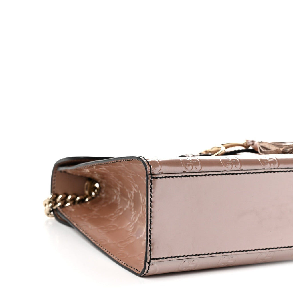 Shine Guccissima Medium Emily Chain Shoulder Bag Dark Cipria