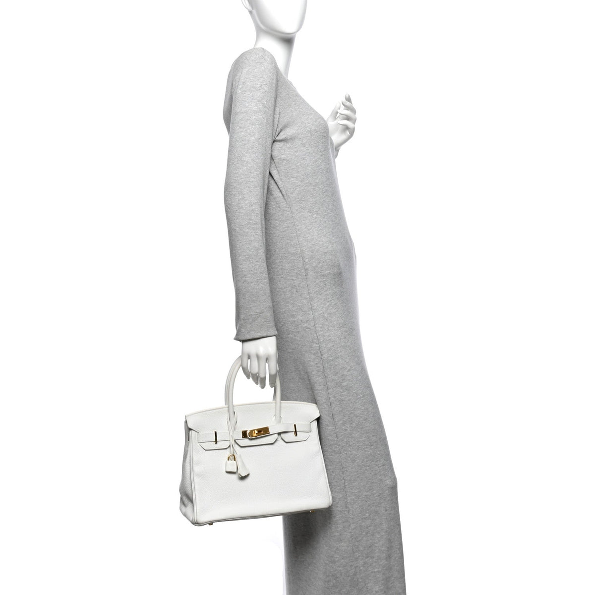 Taurillon Clemence Birkin 30 White