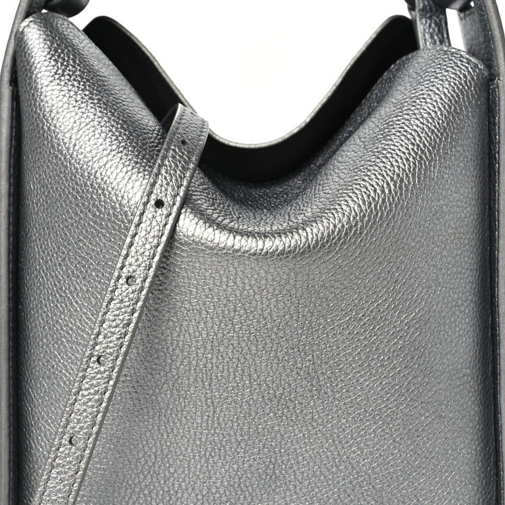 Metallic Calfskin XS Tool 2.0 North-South Tote Silver