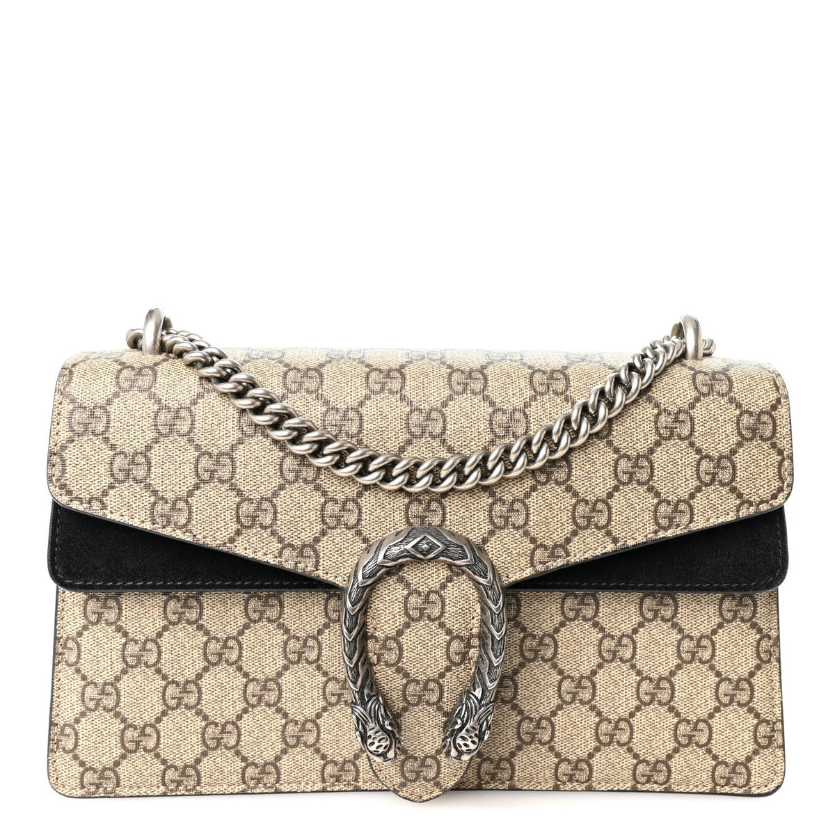 GG Supreme Monogram Small Dionysus Shoulder Bag Black