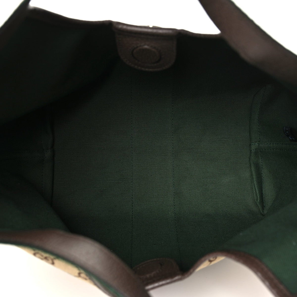 Monogram Web Small Giglio Tote Beige Dark Brown