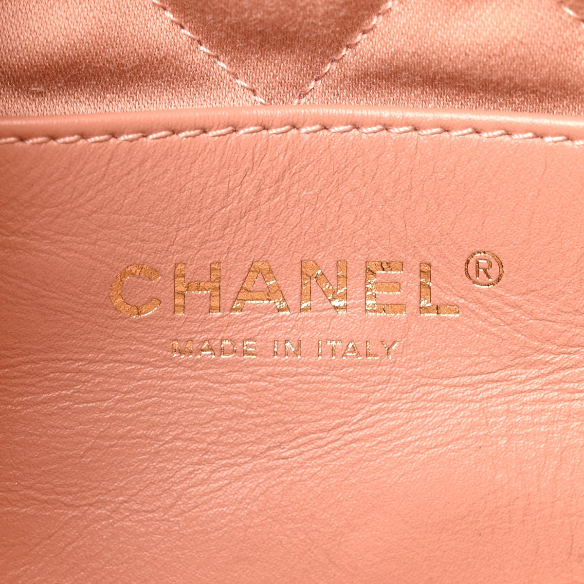 Metallic Calfskin Quilted Mini Chanel 22 Copper