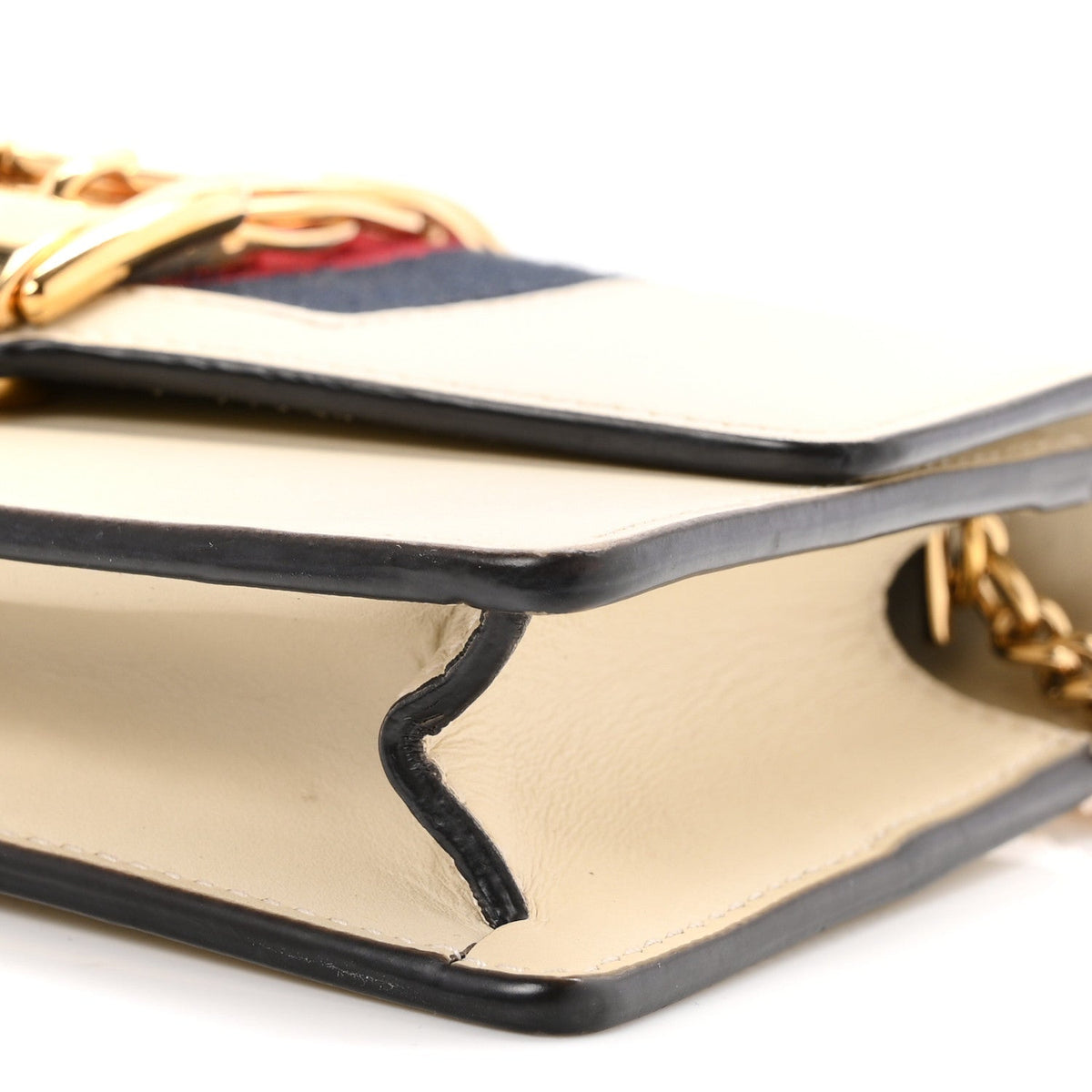 Calfskin Super Mini Sylvie Chain Shoulder Bag White