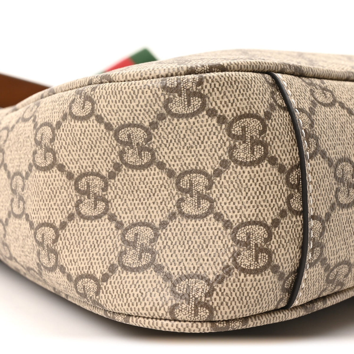 GG Supreme Monogram Emblem Medium Shoulder Bag Beige Ebony Sundial