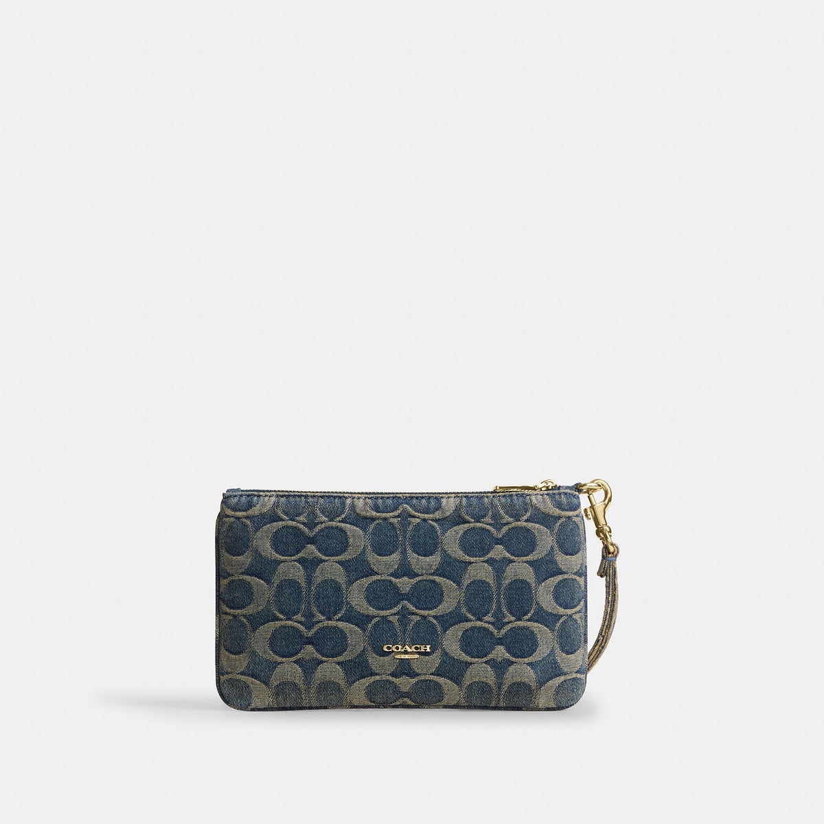 Coach Outlet Ashton Wristlet In Signature Regenerative Cotton Denim