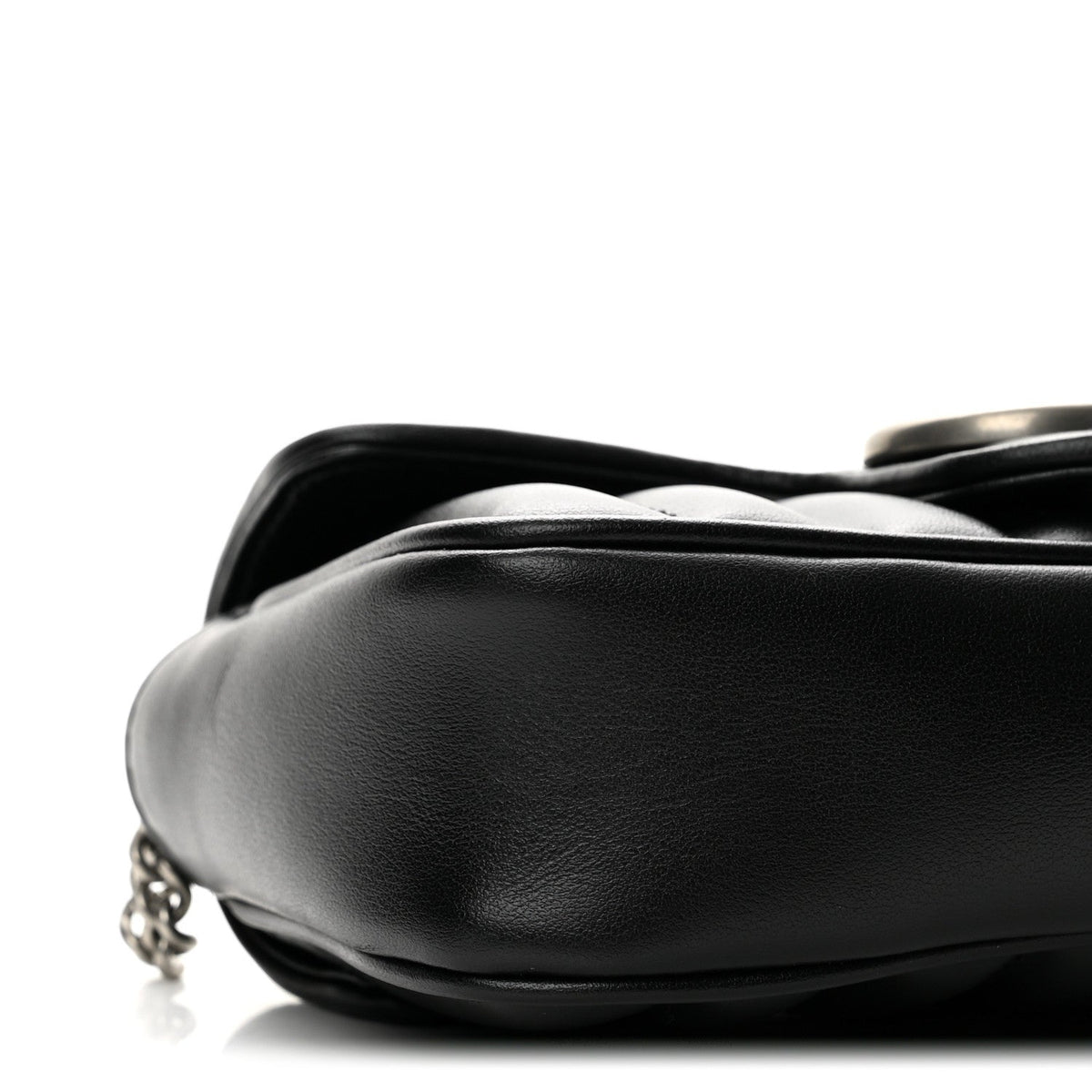 Calfskin Matelasse Aria Super Mini GG Marmont Shoulder Bag Black