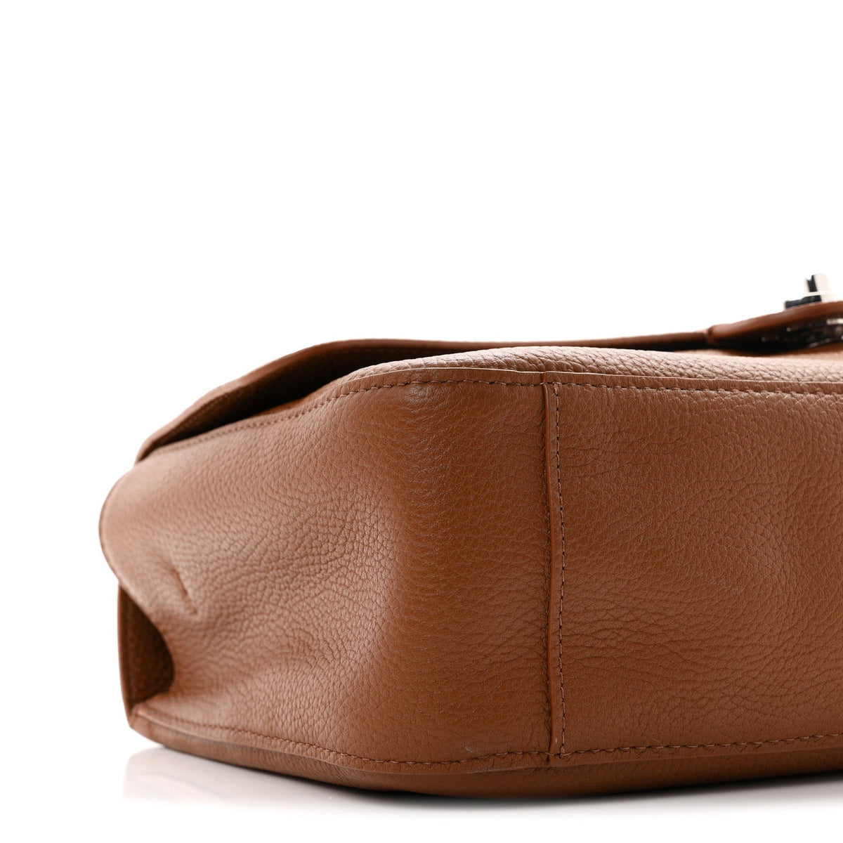 Grained Calfskin Small Souplissimo Maxi Flap Camel