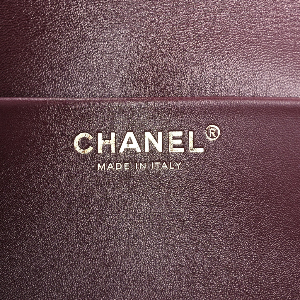 Suede Calfskin Small Souplissimo Maxi Flap Burgundy