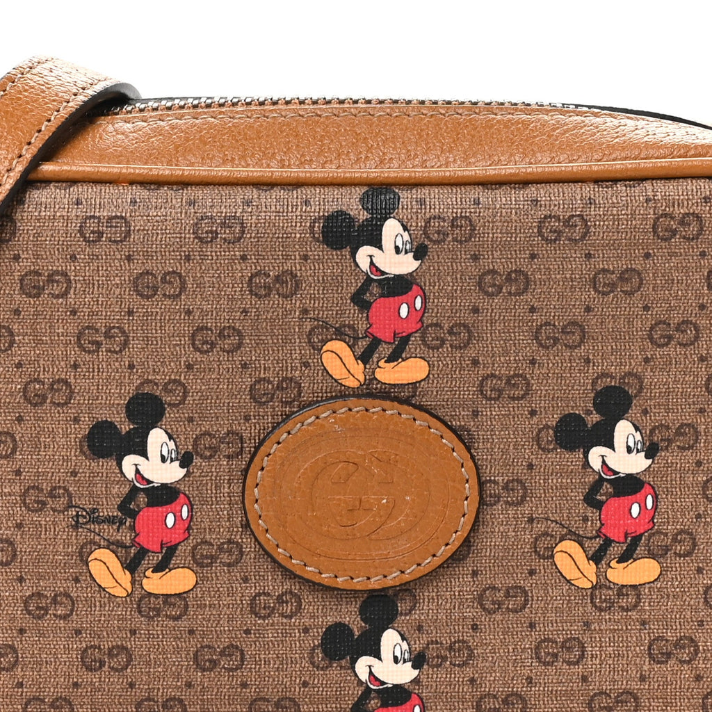 X DISNEY Mini Vintage GG Supreme Monogram Mickey Mouse Shoulder Bag Beige Vintage Sun Oil