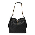 Caviar Quilted Medium Chanel 25 Handbag Black
