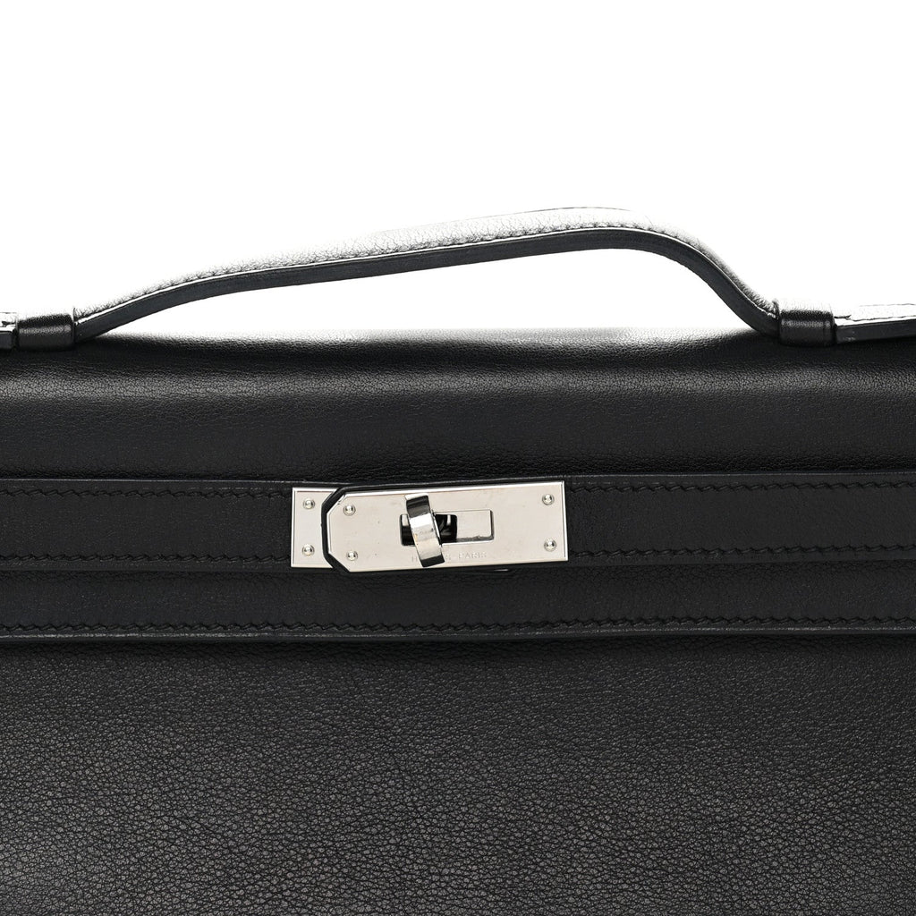 Evergrain Kelly Cut Clutch Pochette Black