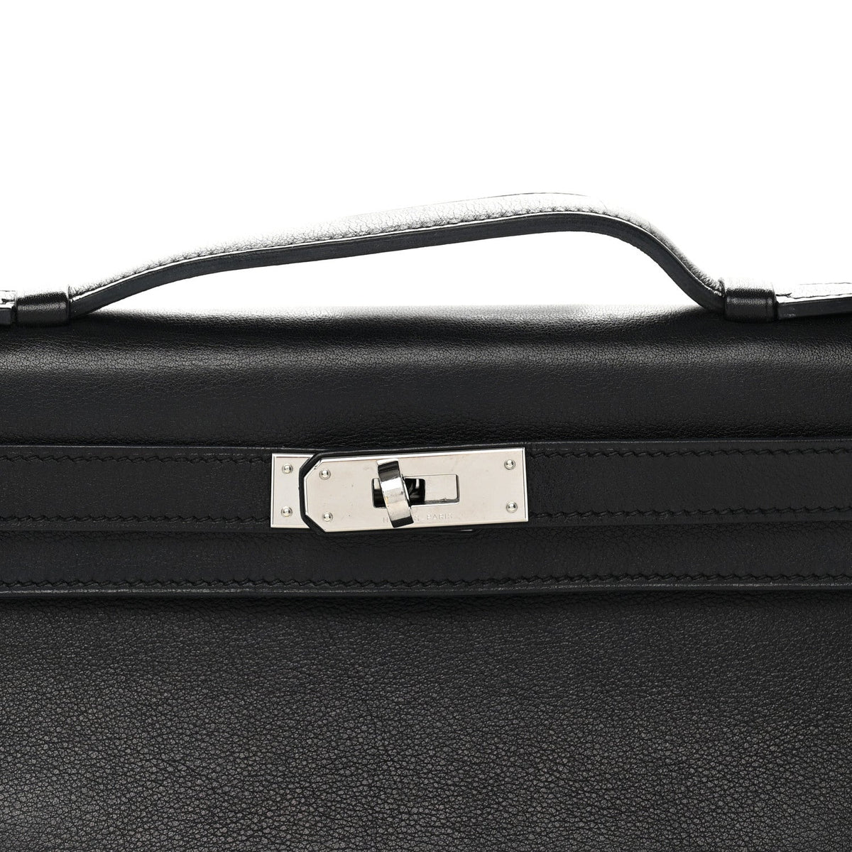 Evergrain Kelly Cut Clutch Pochette Black