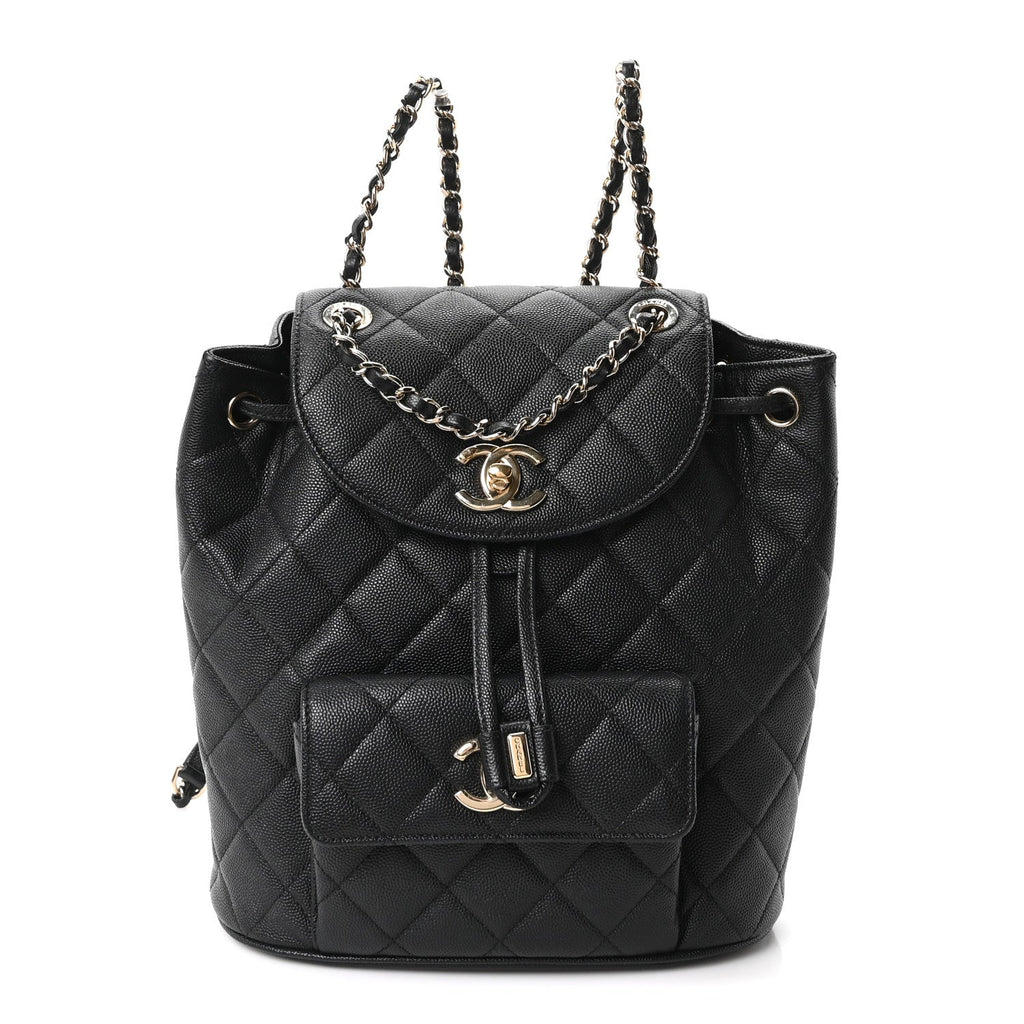 Caviar Quilted Backpack Bag Black