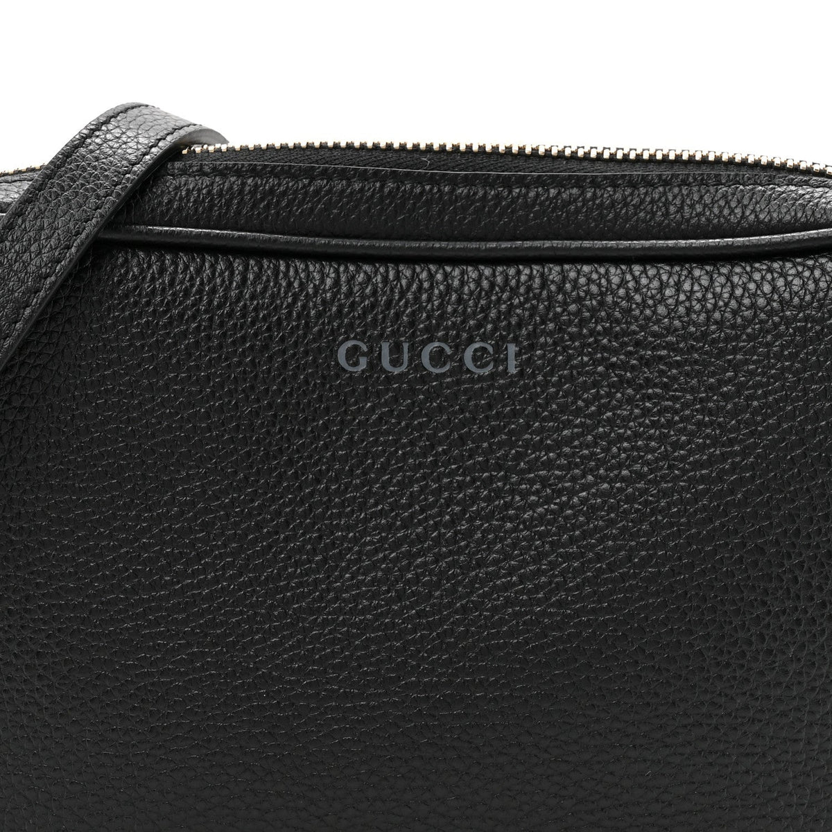 Pebbled Calfskin Shoulder Bag  Black