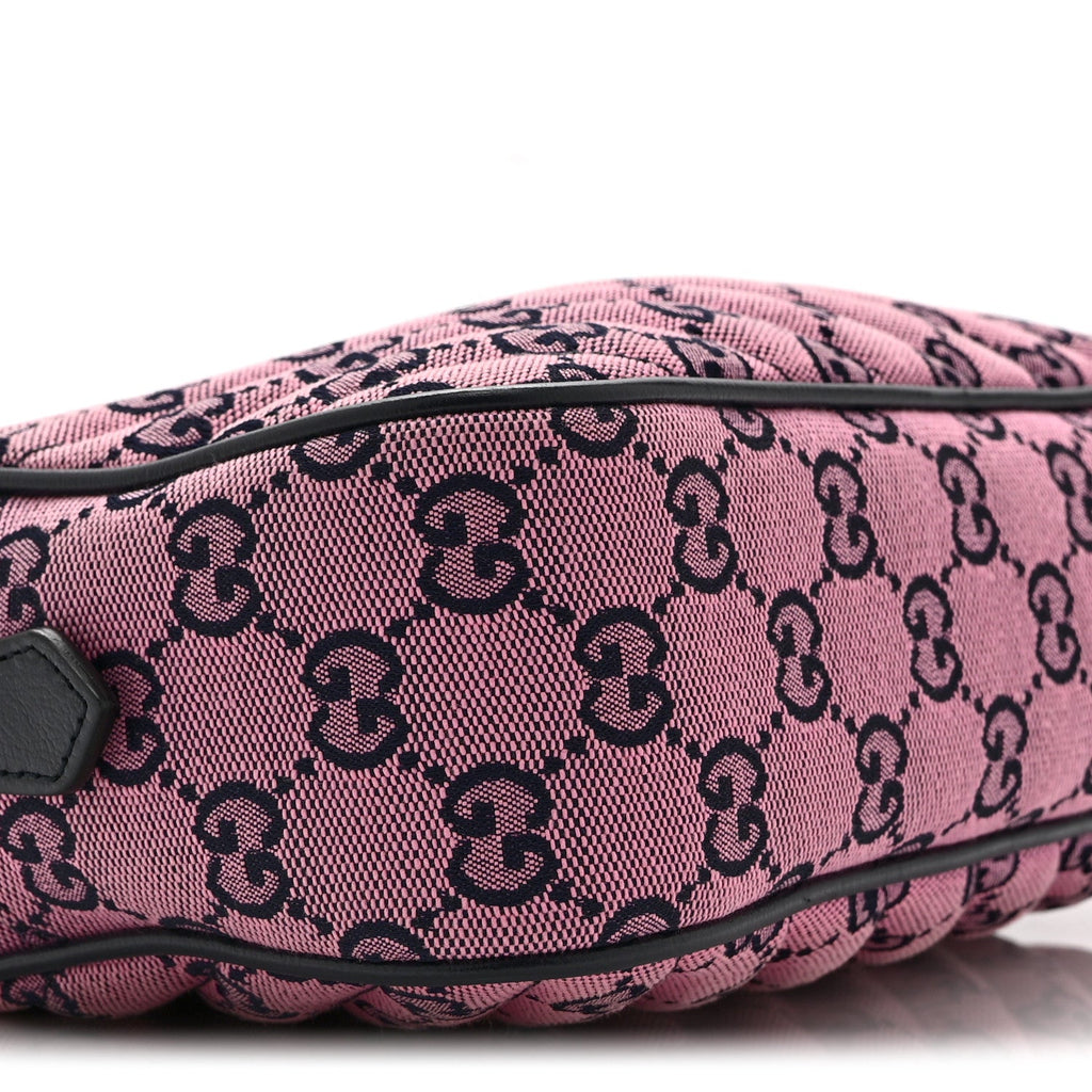 Monogram Multicolor Matelasse Diagonal Small GG Marmont Chain Shoulder Bag Pink Blue