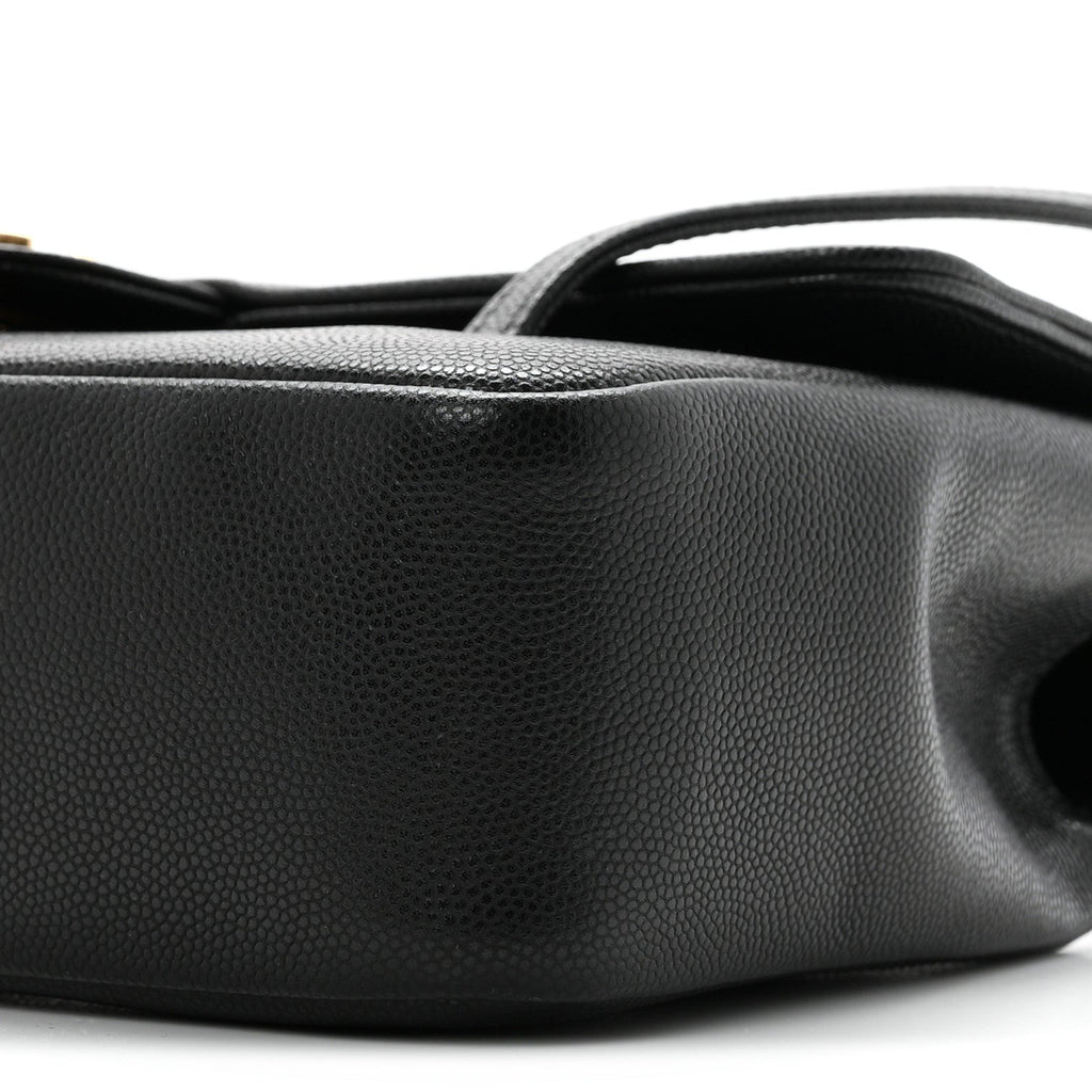 Shiny Caviar Preppy Coco Small Flap Black