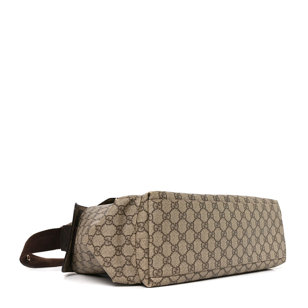 GG Plus Monogram Messenger Diaper Bag Dark Brown