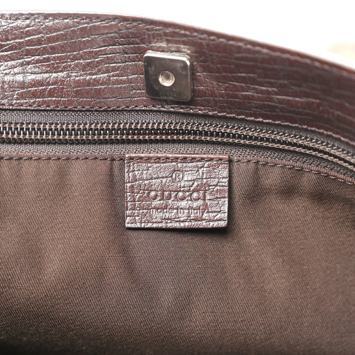 GG Plus Monogram Small Vertical Tote Dark Brown