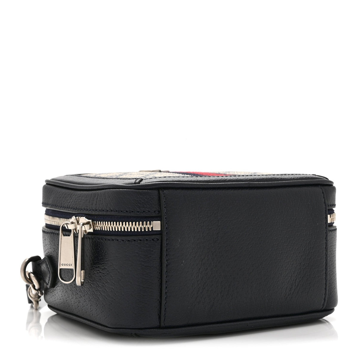 GG Supreme Monogram Mini Ophidia Top Handle Square Shoulder Bag Beige Blue